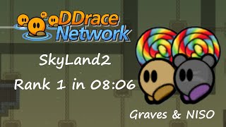 Teeworlds - SkyLand2 Rank 1 - DDNet 4th Birthday 2nd Tournament Map