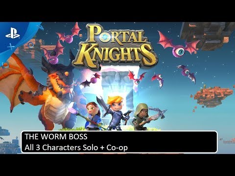 Portal Knights - The Worm Boss (All 3 Characters Solo)