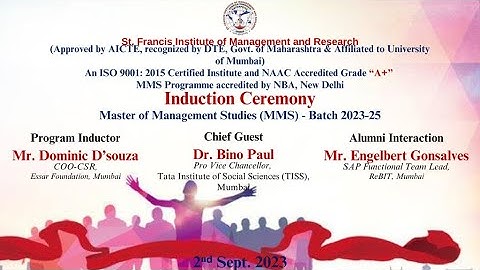 MMS - B2023-25 - Induction Program dated - 02-09-2023 at 10.00 AM