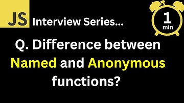 JavaScript Interview - V Wat is het verschil tussen benoemde en anonieme functies?