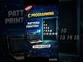 Floyd's Triangle | Pattern Printing-16 | #short #coding #cprogramming #starpattern #viral