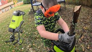 Clean Up Time Our New Wood Chipper Yard Work Videos For Kids