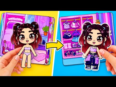 ✨ DIY Paper Doll Dream Book! Dress Up, Rooms & Cute Surprises