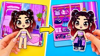 ✨ DIY Paper Doll Dream Book! Dress Up, Rooms & Cute Surprises