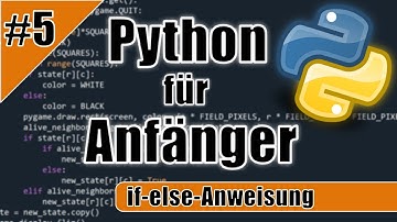 Python Tutorial für Anfänger 5 | if-else-Anweisung | Deutsch