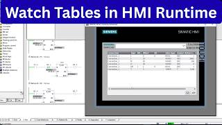 How to use Watch Tables in SIMATIC HMI Runtime