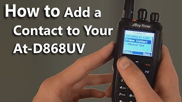 How To Add And Delete A Contact In Your AnyTone AT-D868UV