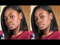 RELAXED HAIR FLAT IRON ROUTINE