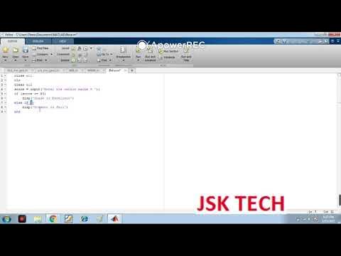 Nested if else of if else if statement in MATLAB - YouTube