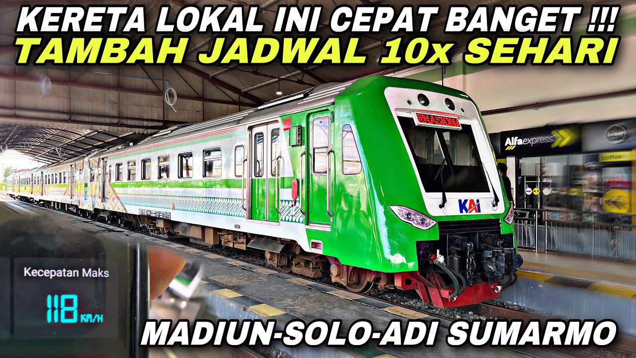Kereta Lokal SOLO - MADIUN Ini Cepat Banget 😱 Kini Tambah Jadwal 10x Sehari ❗️| trip KA Bias 7072