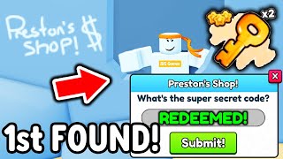 1st EVER PRESTON SECRET SHOP CODE REDEEMED in Roblox Pet Simulator 99.. by RazorFishGaming 40,720 views 1 month ago 13 minutes, 46 seconds