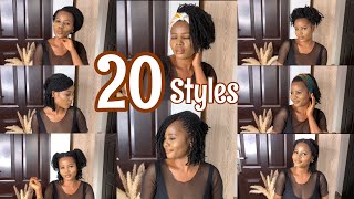 20 WAYS TO STYLE your short kinky twists/ elegant + trendy hairstyles #hairtutorial #kinkyhair #hair screenshot 4