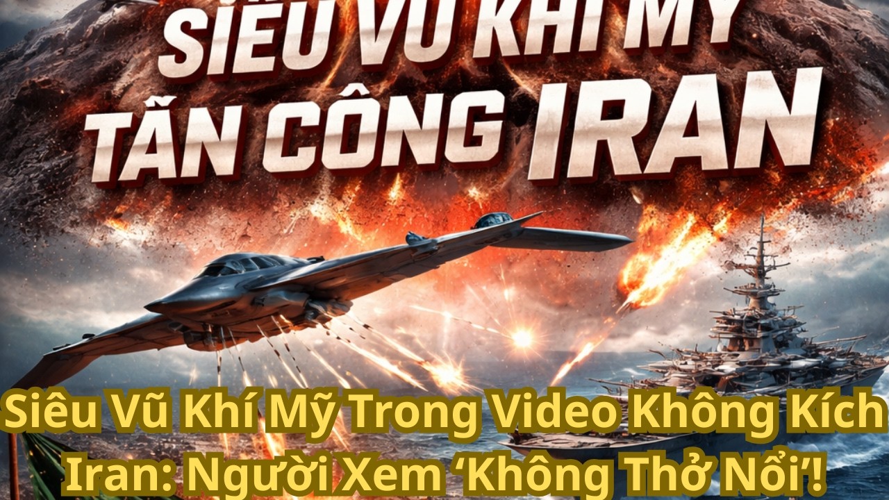 Siêu Vũ Khí Mỹ Trong Video Không Kích Iran: Người Xem ‘Không Thở Nổi’!