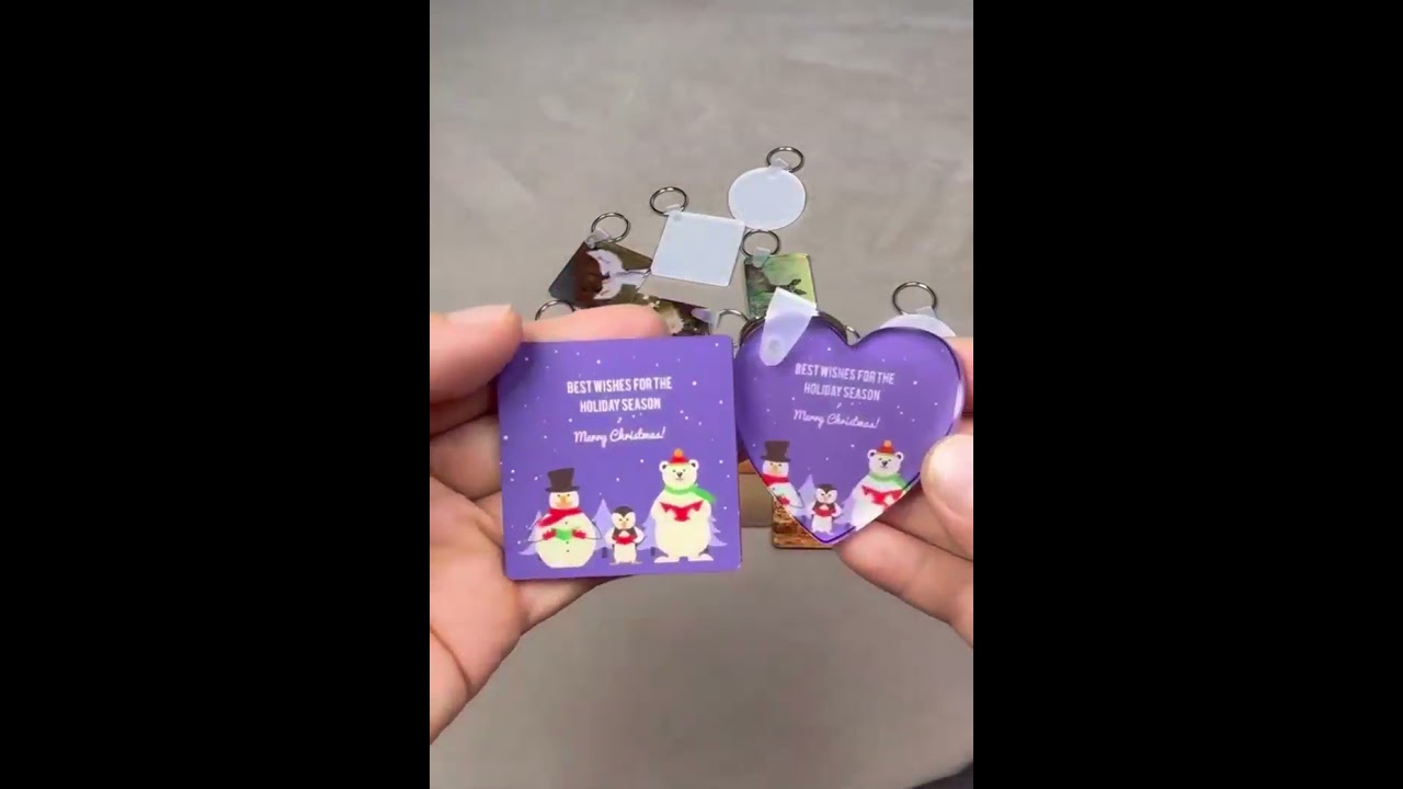 sublimation acrylic kecyhains 