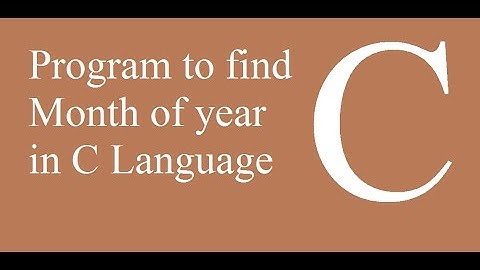 Program to print month of year using switch case in C language