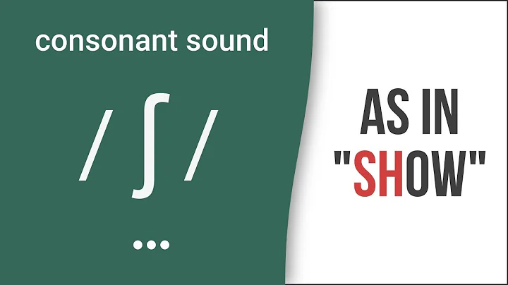 Consonant Sound / ʃ / as in "show" – American English Pronunciation