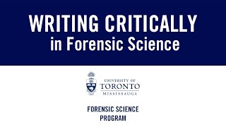 Writing Critically in Forensic Science