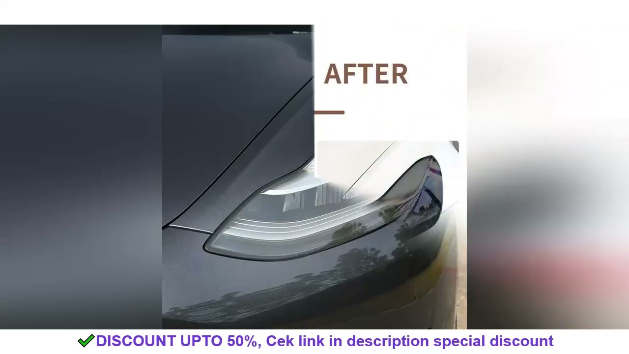 2 Pcs For Tesla Model 3 X Y S Car Headlight Taillight Smoke Black Protective Film Transparent TPU St