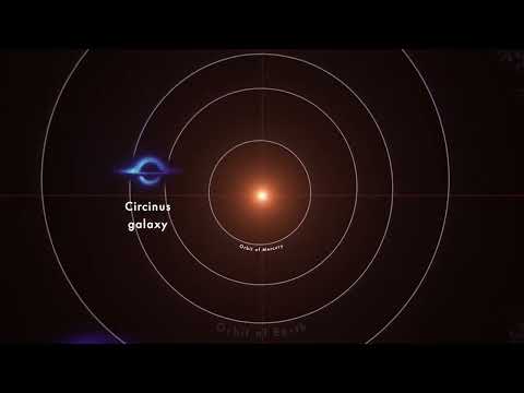 Сравнительные размеры черных дыр во Вселенной