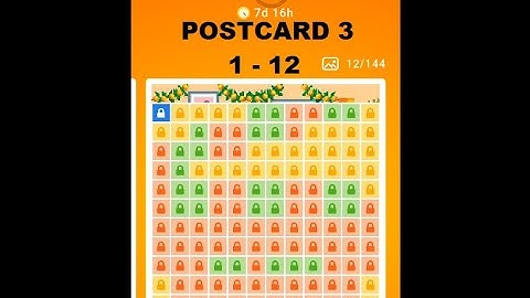 Nonogram Movie Time 3rd Postcard level 1-12