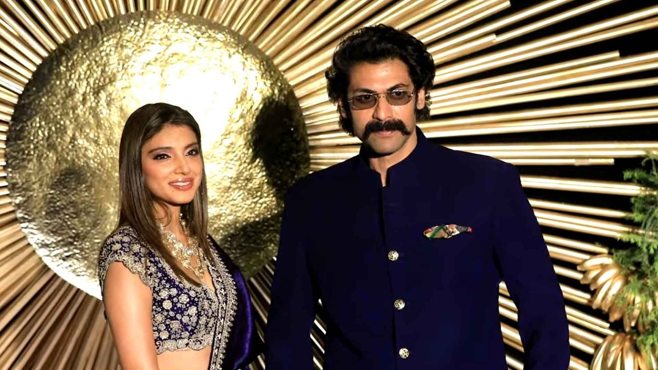 Rana with Wife Miheeka Bajaj Visuals @ Vijay Deverakonda & Rashmika Mandanna Reception