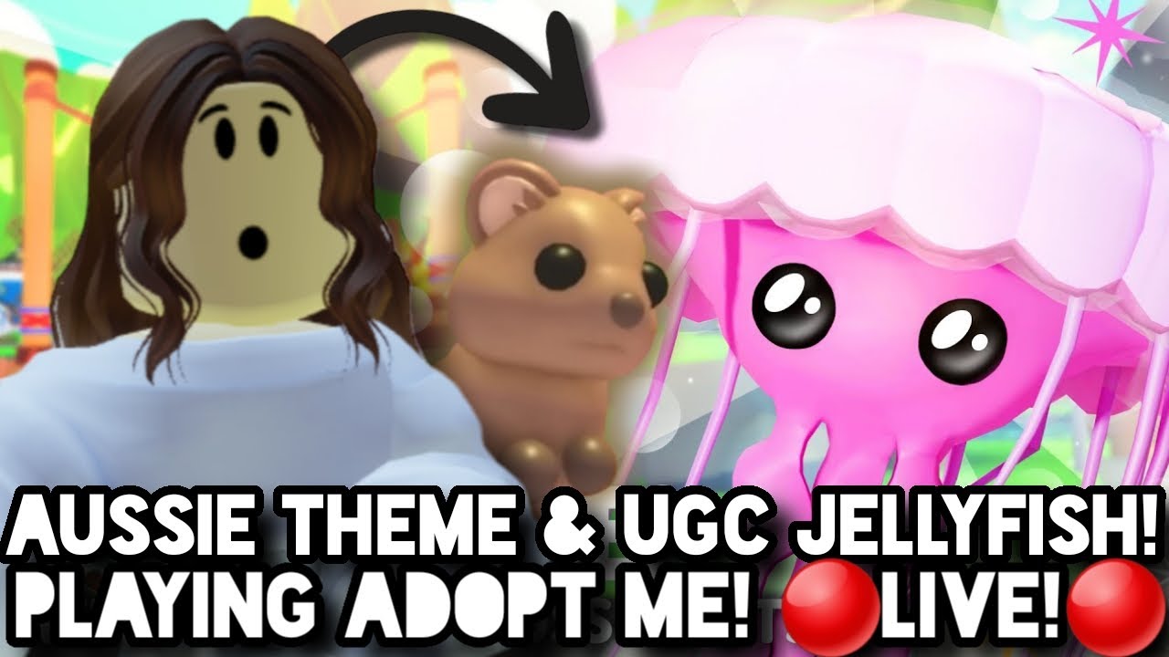 Aussie Theme & UGC Jellyfish! Playing Adopt Me!🔴Live🔴 Roblox YouTube