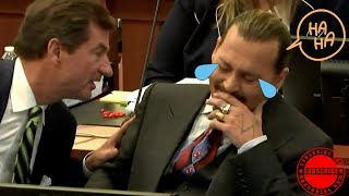 Johnny Depp and His Team Laughs Amber Heard's Lawyer for Stupid Questions