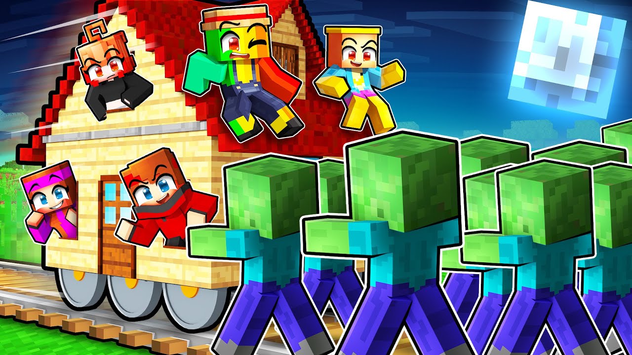 Transformer un Train en MAISON pour Proteger ma Famille sur Minecraft !