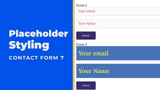 How to Style Placeholder Text on Contact Form 7 without CSS | Placeholder Styler | Free Plugin