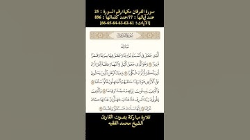 سورة الفرقان، [الآيات: 61-62-63-64-65-66] تلاوة مباركة بصوت القارئ الشيخ محمد الفقيه