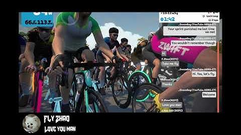 Zwift Stage 2: Race the Worlds - Loch Loop (C) - Girl power smacks DoomGuy down..... AGAIN!