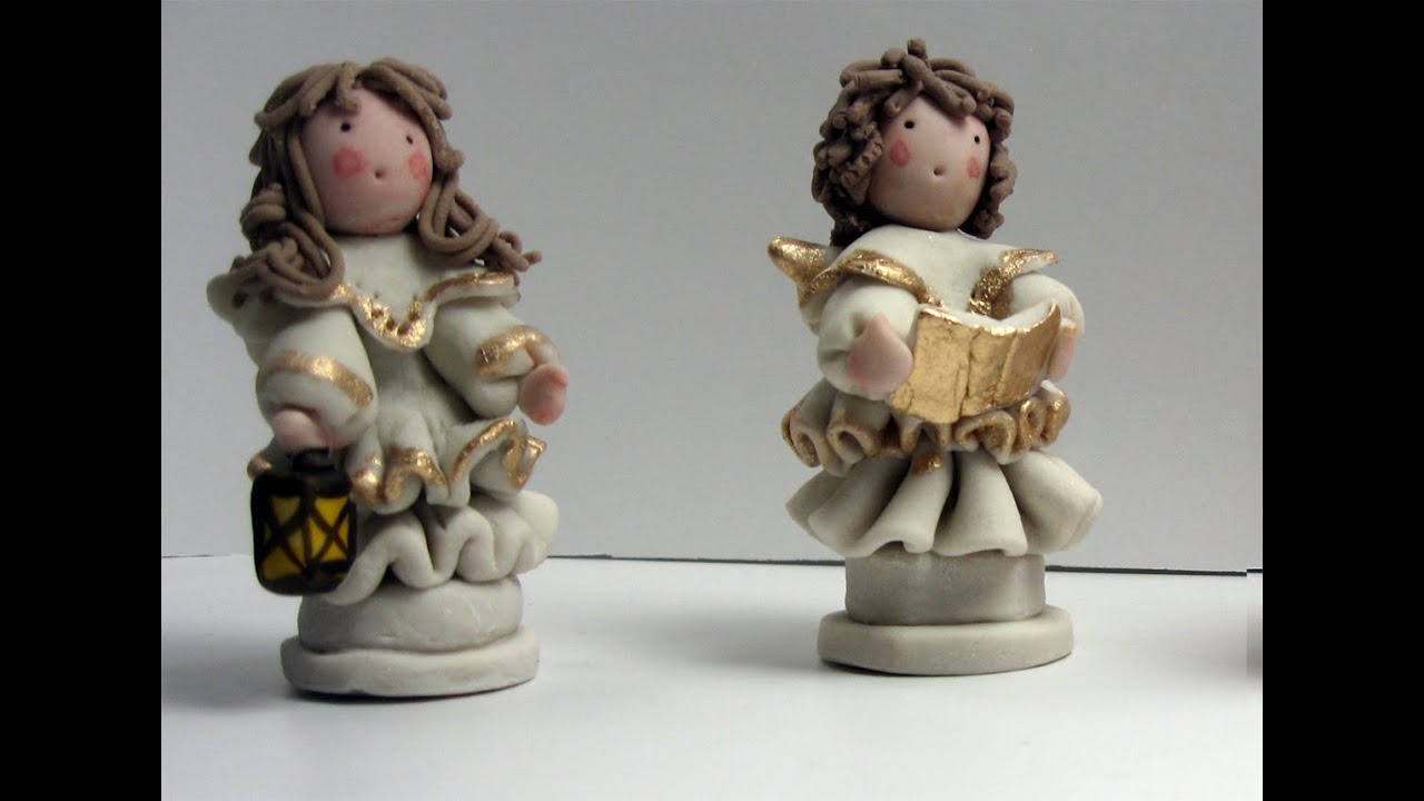 Come fare un angelo in piedi in pasta di mais/ceramica fredda 1° prima parte - standing angel part 1
