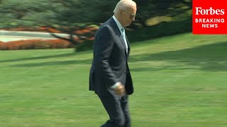 President Biden Does Not Answer Reporters' Questions Upon Return To The White House