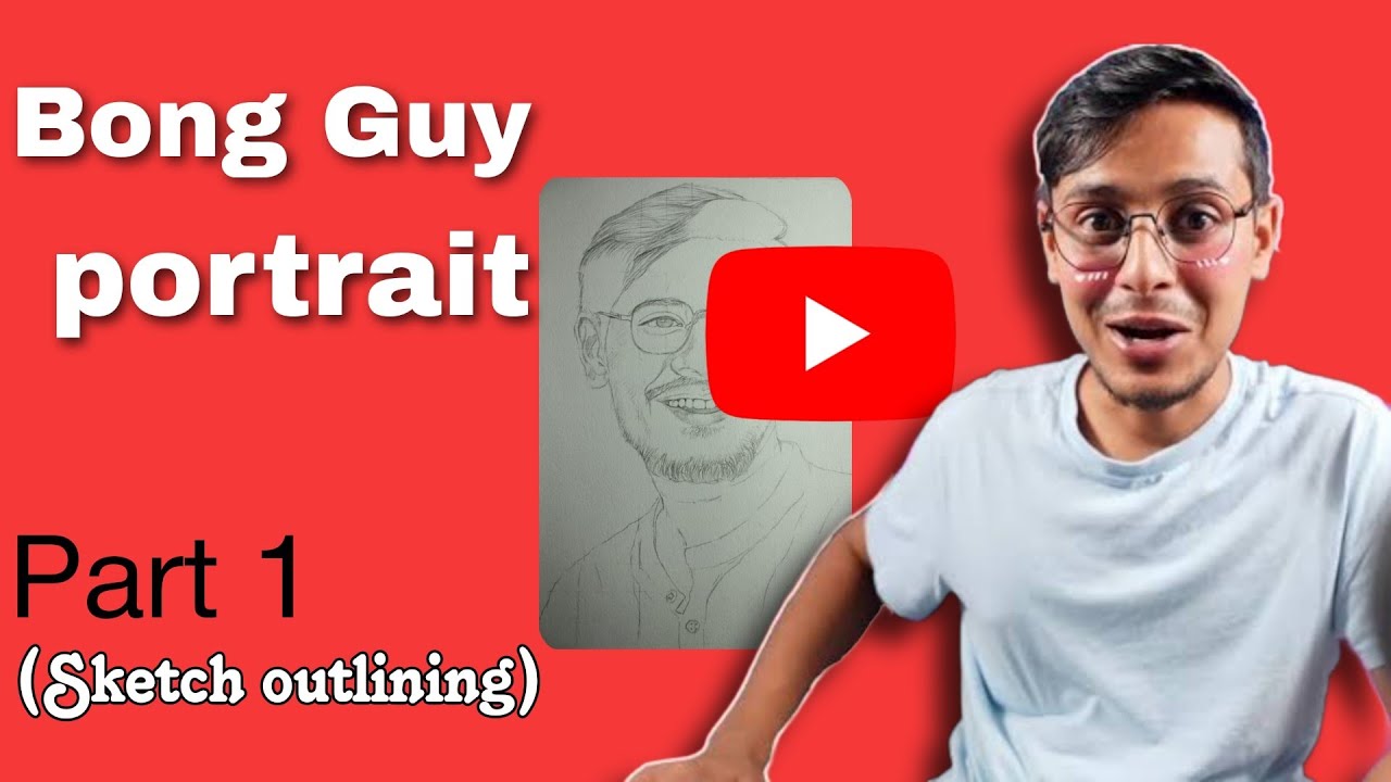 The Bong Guy portrait sketch (Part 1) Sketch outlining - YouTube