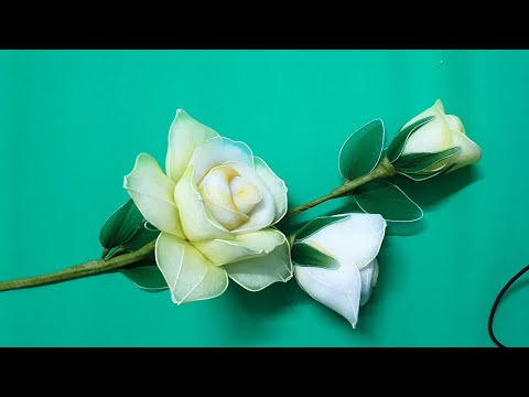Video hướng dẫn làm Cành Hồng Voan Siêu To Làm Quà Tặng... - youtube
