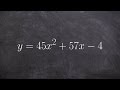 Solving a quadratic using quadratic formula with two real solutions