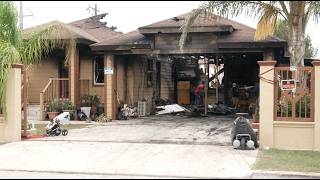 Donna family of 8 escapes overnight house fire started by palm tree