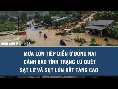 Heavy rainfall persists in Dong Nai, with high warnings for flash floods, landslides, and land su...