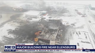 Major building fire near Ellensburg | FOX 13 Seattle