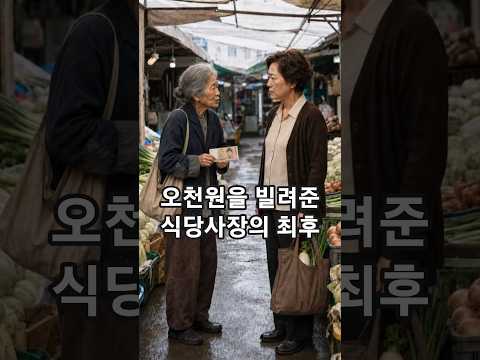 오천원을 빌려준 식당사장의 최후 #반전 #감동 #재밌는