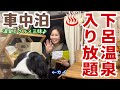 50代こんな人生が待っていたとは!自由に楽しく車中泊旅を満喫する中年看護師と犬1匹。下呂温泉入り放題と食べ歩き車中泊の旅。