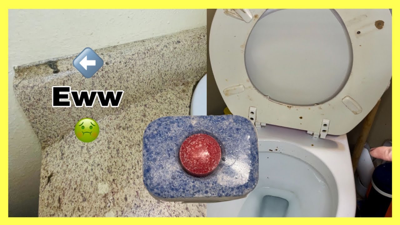 How To Clean Your ENTIRE Bathroom With a DISHWASHER TAB!!/ Actual Dirty