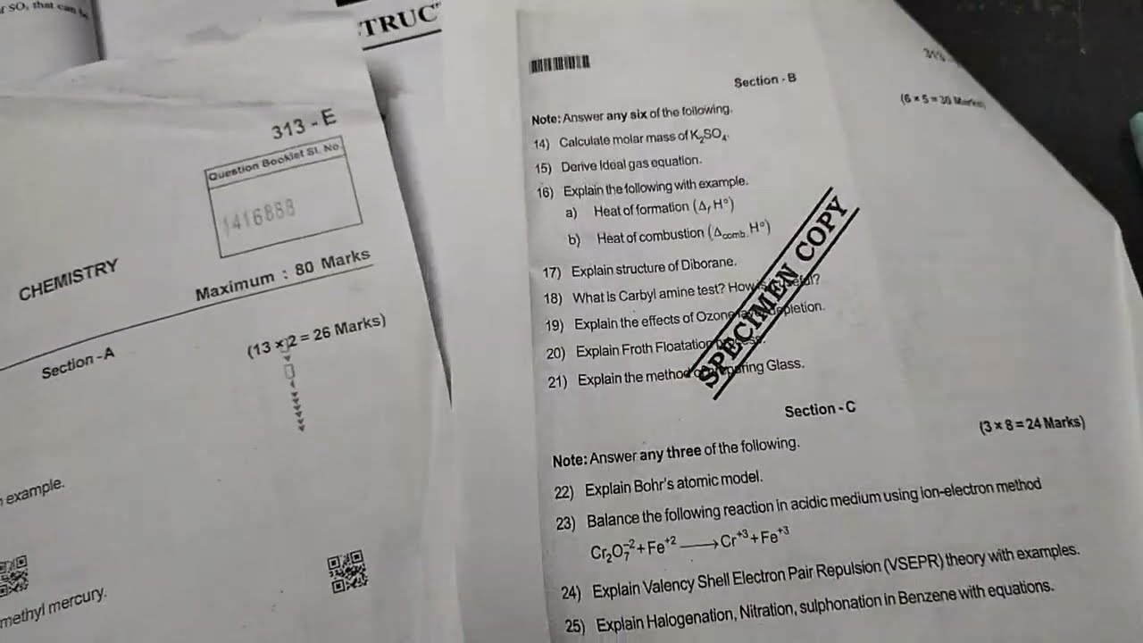 Aposs # open inter chemistry imp questions #imp questions open inter chemistry # model paper 2025 #