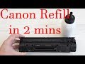 How to refill in 2 minutes Canon 737, Canon 137, Canon 725, Canon 728, Canon 925 Toner Cartridges