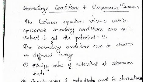 Boundary conditions and First Uniqueness theorem