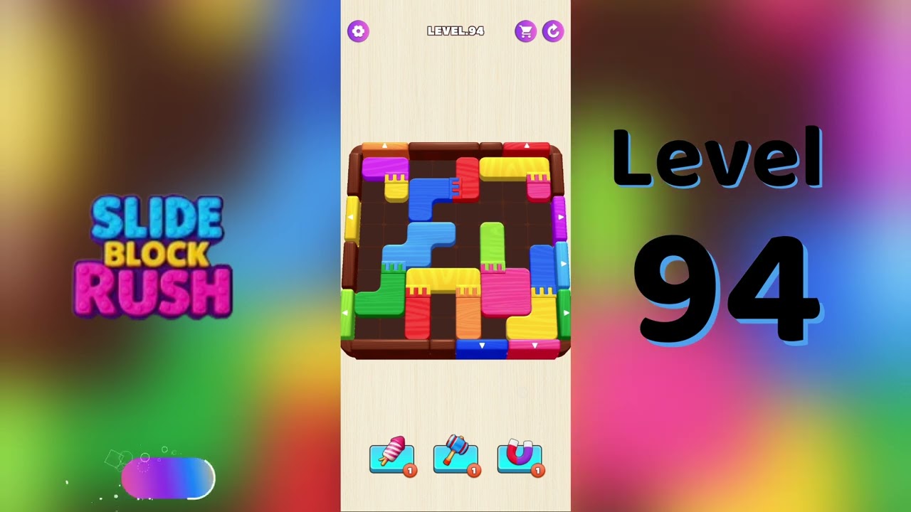 Slide Block Rush Level 94 Walkthrough 🧩 | SolutionGuruji 🎮