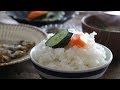 【vlog】ゆるい休日の朝食は白いご飯にぬか漬け♪