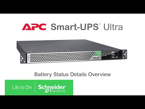 APC Smart-UPS Ultra 3kW - How to check battery status details