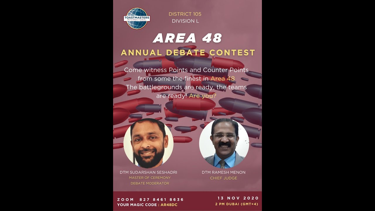 Area 48, Division L - Debate Contest 2020