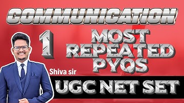 UGC NET /SET/JRF Paper 1 | Communication Most Important PYQs by Shiva Sir #ugcnet #tsset